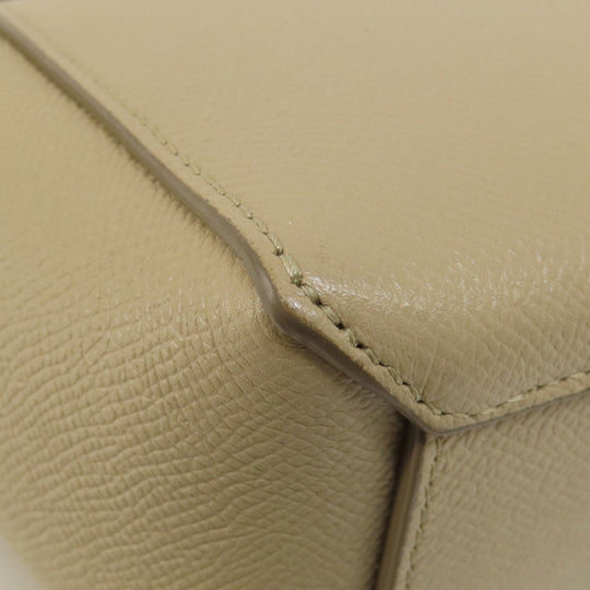 CELINE Handbag Calfskin beige Nano belt bag 2WAY Women Used Authentic