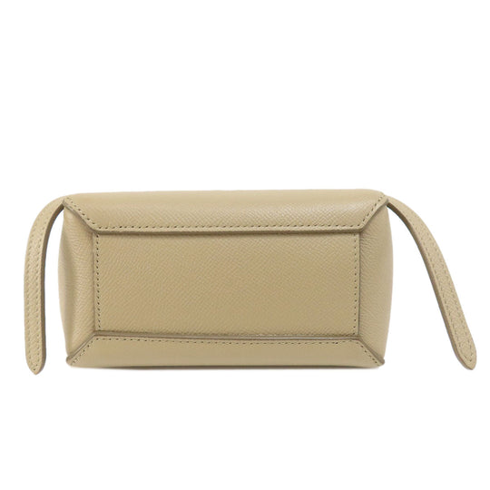 CELINE Handbag Calfskin beige Nano belt bag 2WAY Women Used Authentic