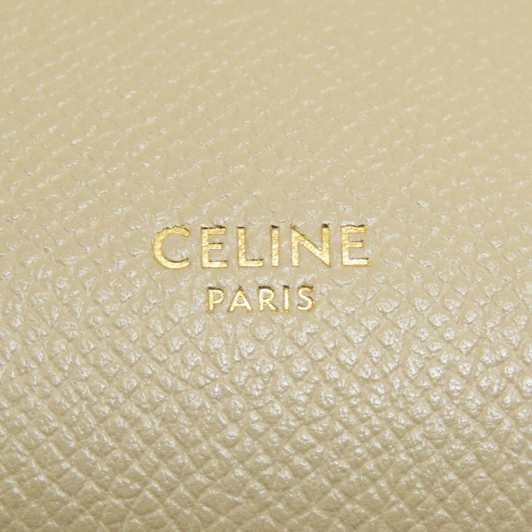 CELINE Handbag Calfskin beige Nano belt bag 2WAY Women Used Authentic