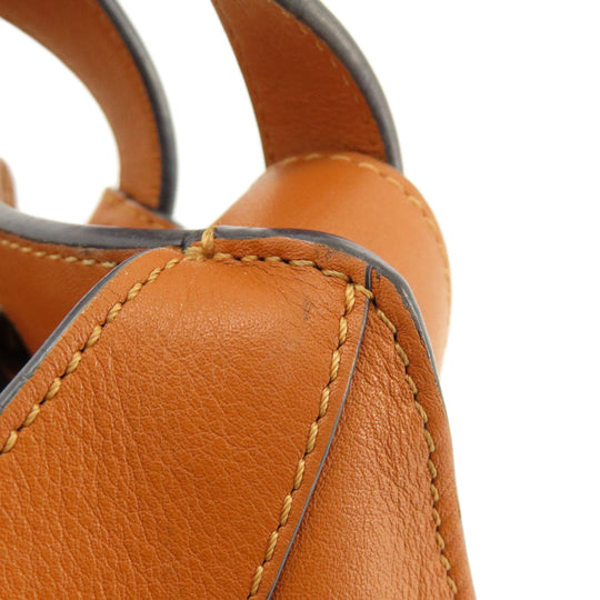 LOEWE Handbag Calfskin Brown Hammock Small 2WAY Women Used Authentic