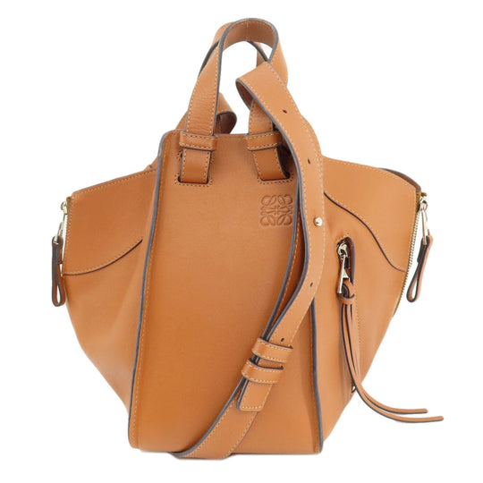 LOEWE Handbag Calfskin Brown Hammock Small 2WAY Women Used Authentic