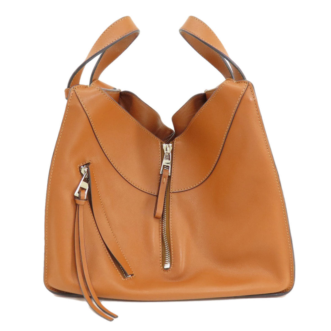 LOEWE Handbag Calfskin Brown Hammock Small 2WAY Women Used Authentic