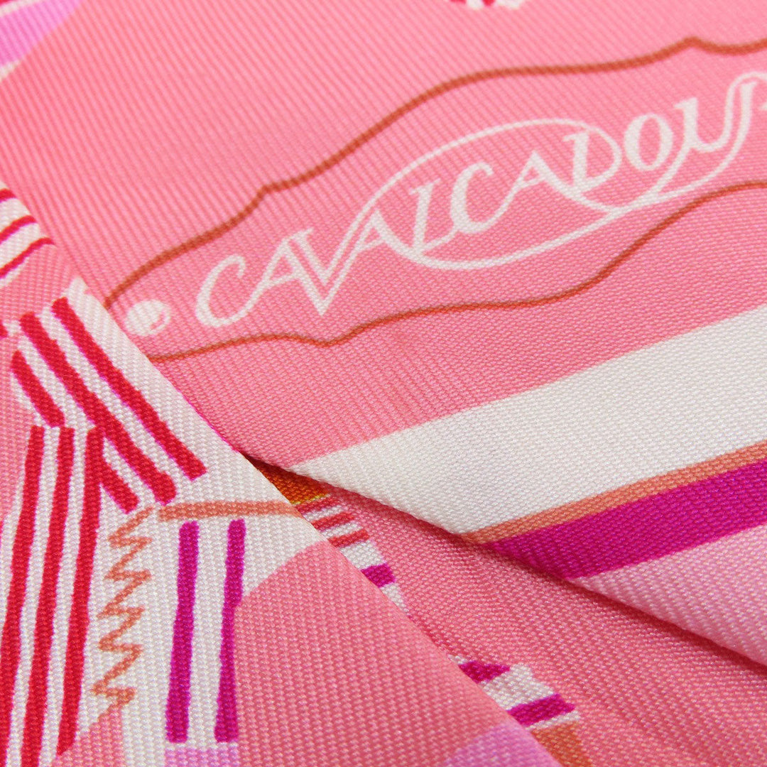HERMES scarf silk pink Twilly Women Used Authentic