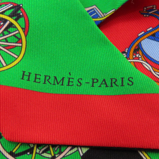HERMES scarf silk multicolor Twilly Women Used Authentic