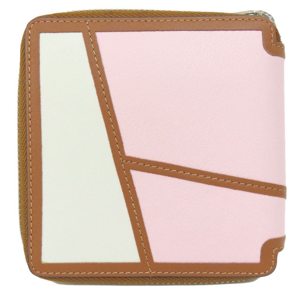 LOEWE Bifold Wallet leather multicolor anagram Women Used Authentic