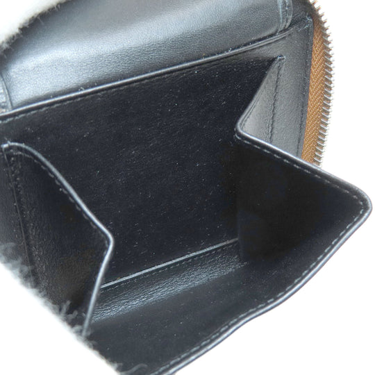 LOEWE Bifold Wallet leather Brown puzzle Women Used Authentic