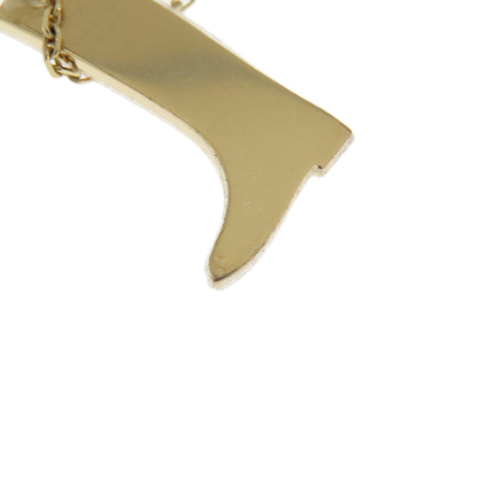 HERMES Necklace Metal, Buffalo Horn gold Amulet Marokiniye PM Women Used Authentic