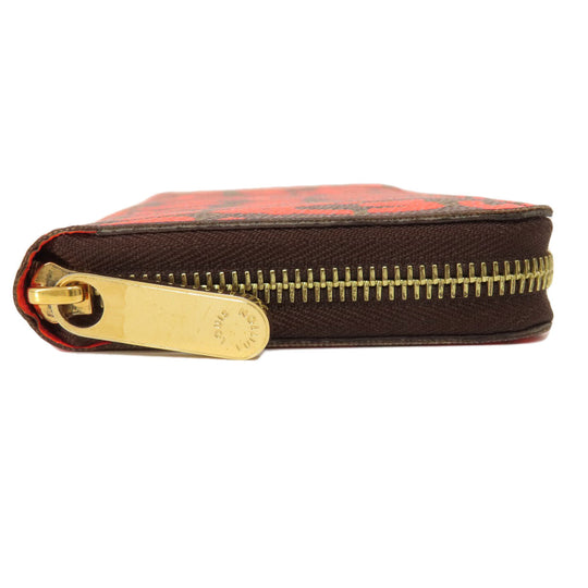 LOUIS VUITTON Long Wallet Purse M93711 Monogram graffiti Orange zippy wallet graffiti orange Women Used Authentic