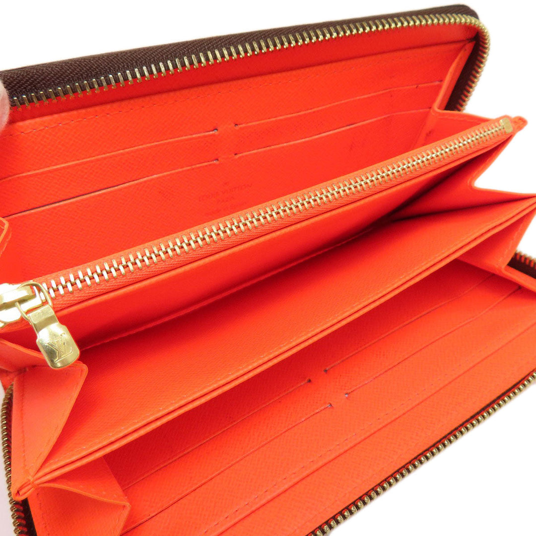 LOUIS VUITTON Long Wallet Purse M93711 Monogram graffiti Orange zippy wallet graffiti orange Women Used Authentic