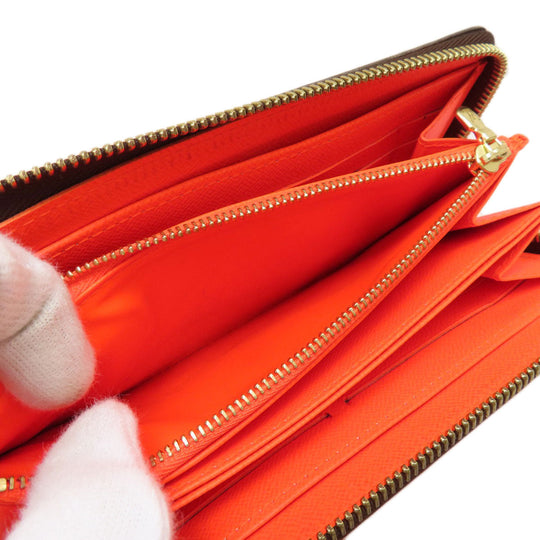 LOUIS VUITTON Long Wallet Purse M93711 Monogram graffiti Orange zippy wallet graffiti orange Women Used Authentic