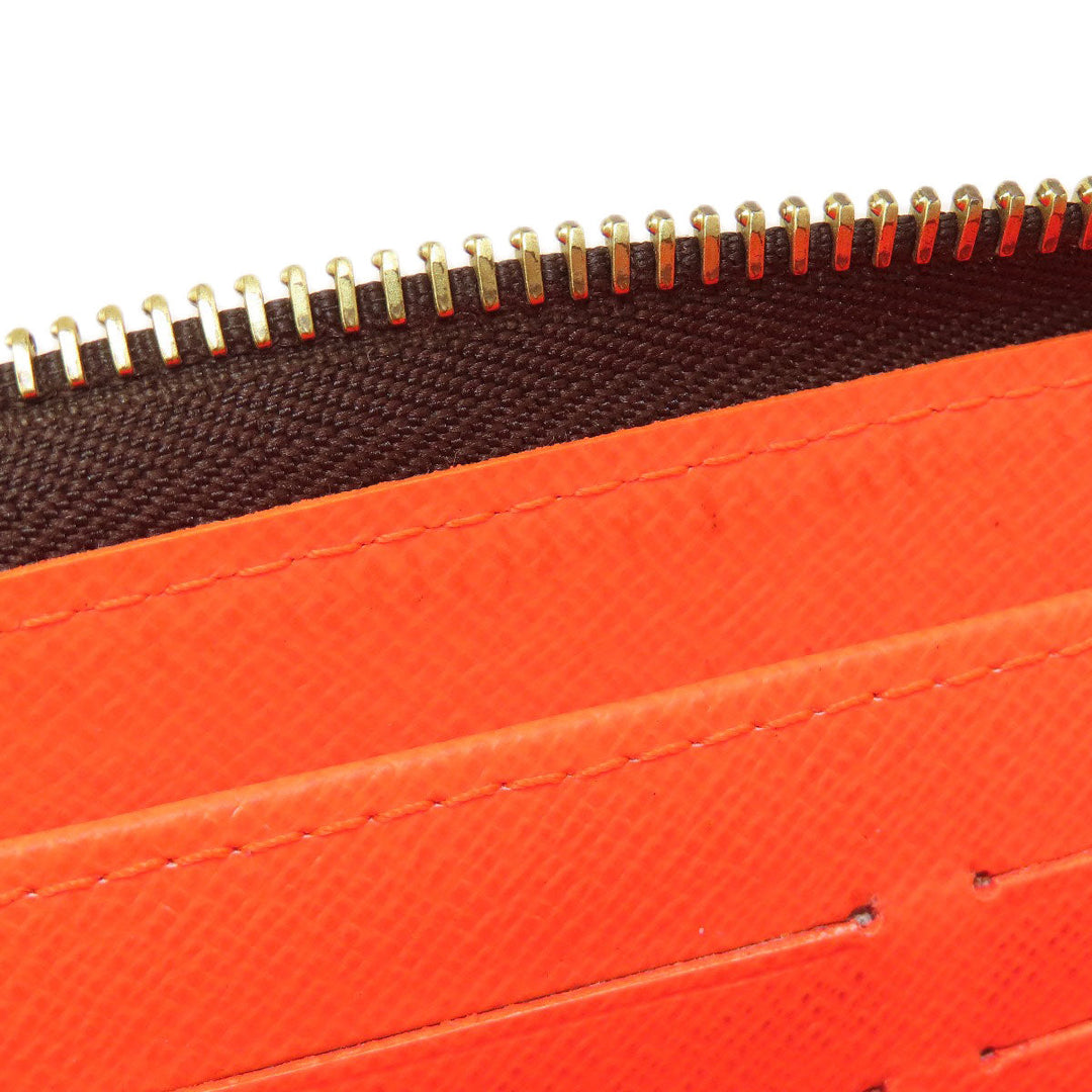 LOUIS VUITTON Long Wallet Purse M93711 Monogram graffiti Orange zippy wallet graffiti orange Women Used Authentic