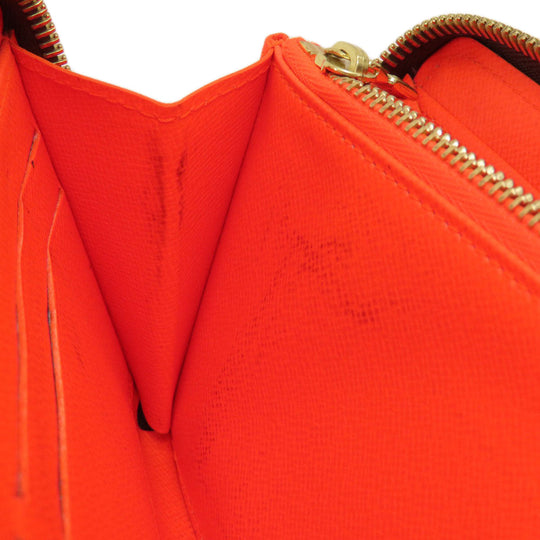 LOUIS VUITTON Long Wallet Purse M93711 Monogram graffiti Orange zippy wallet graffiti orange Women Used Authentic