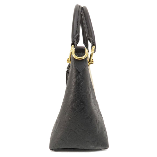 LOUIS VUITTON Handbag M44418 Ann Platt black V Tote BB Noir