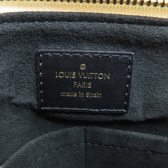 LOUIS VUITTON Handbag M44418 Ann Platt black V Tote BB Noir