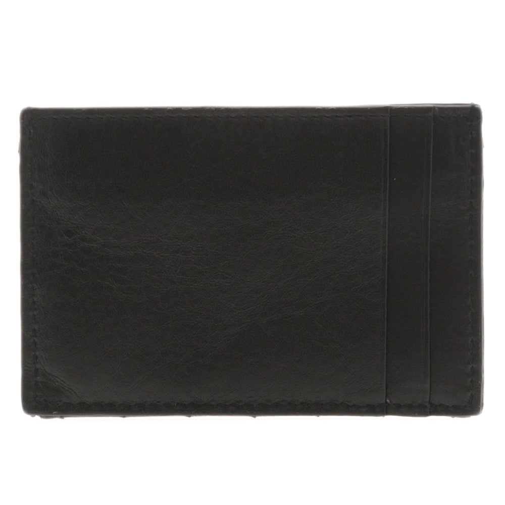 SAINT LAURENT Coin case Calfskin black Logo motif Women Used Authentic