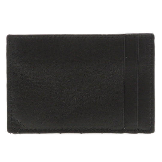 SAINT LAURENT Coin case Calfskin black Logo motif Women Used Authentic