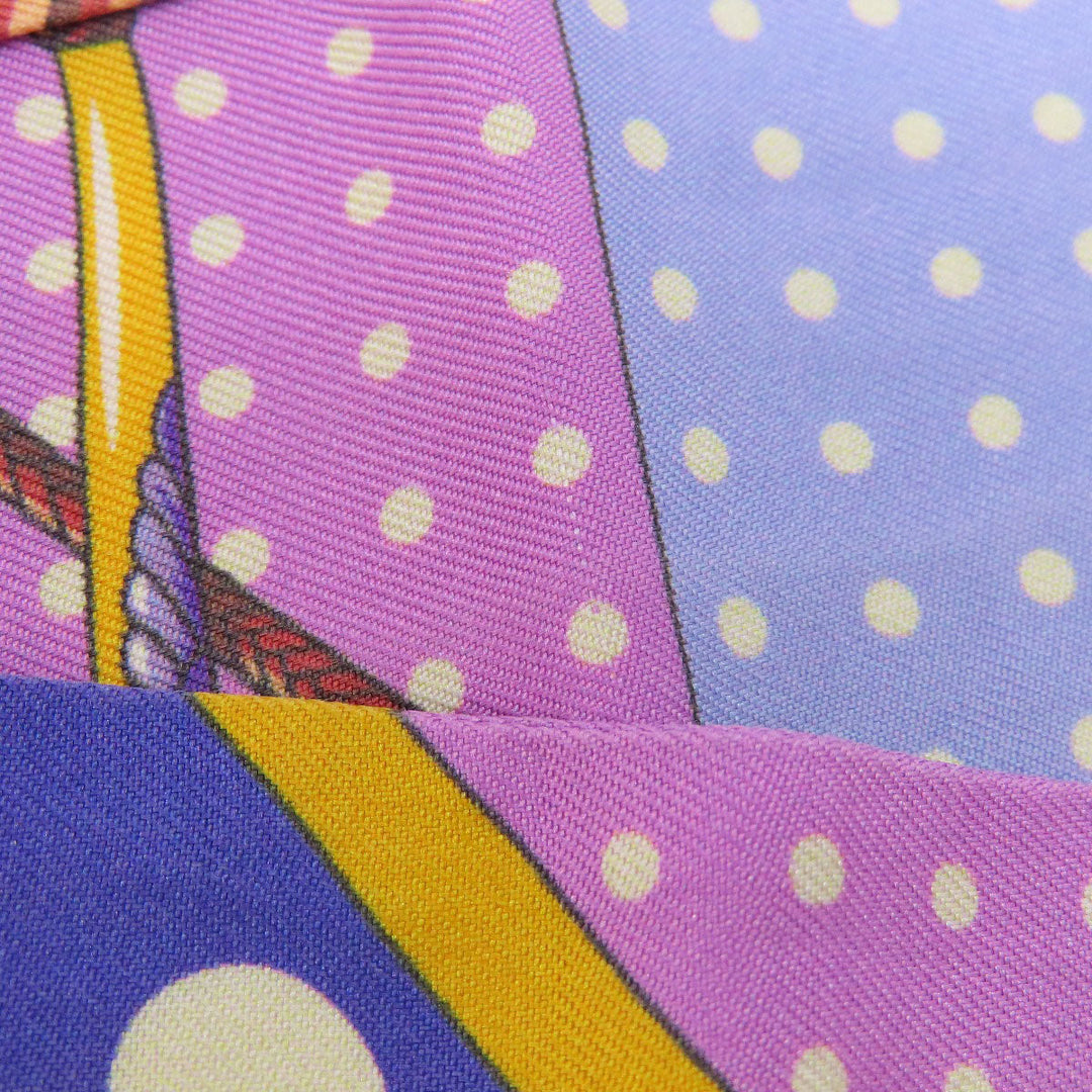 HERMES scarf silk purple Twilly Women Used Authentic