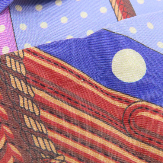 HERMES scarf silk purple Twilly Women Used Authentic