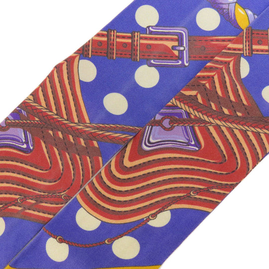 HERMES scarf silk purple Twilly Women Used Authentic
