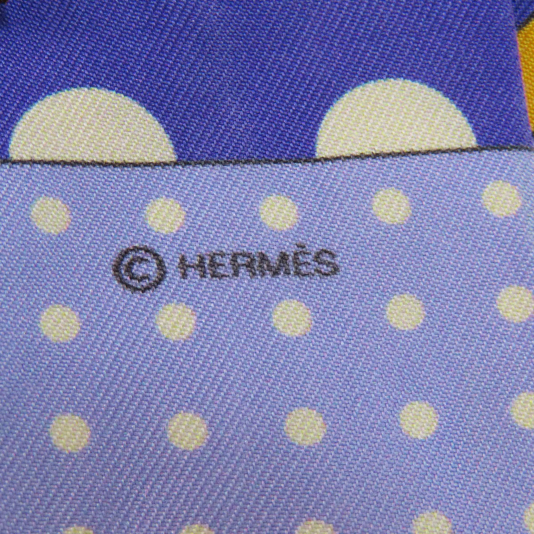 HERMES scarf silk purple Twilly Women Used Authentic