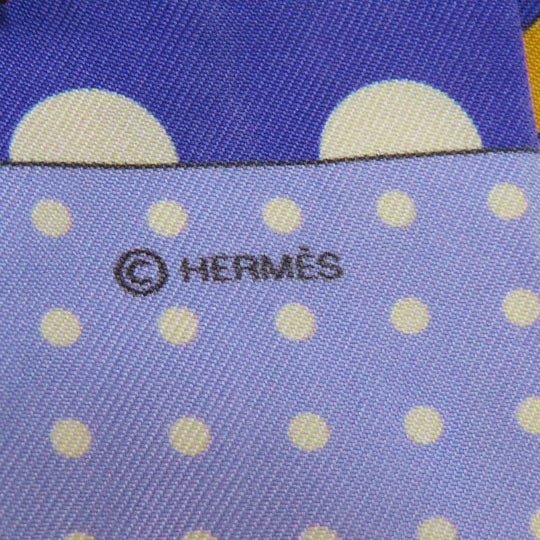HERMES scarf silk purple Twilly Women Used Authentic