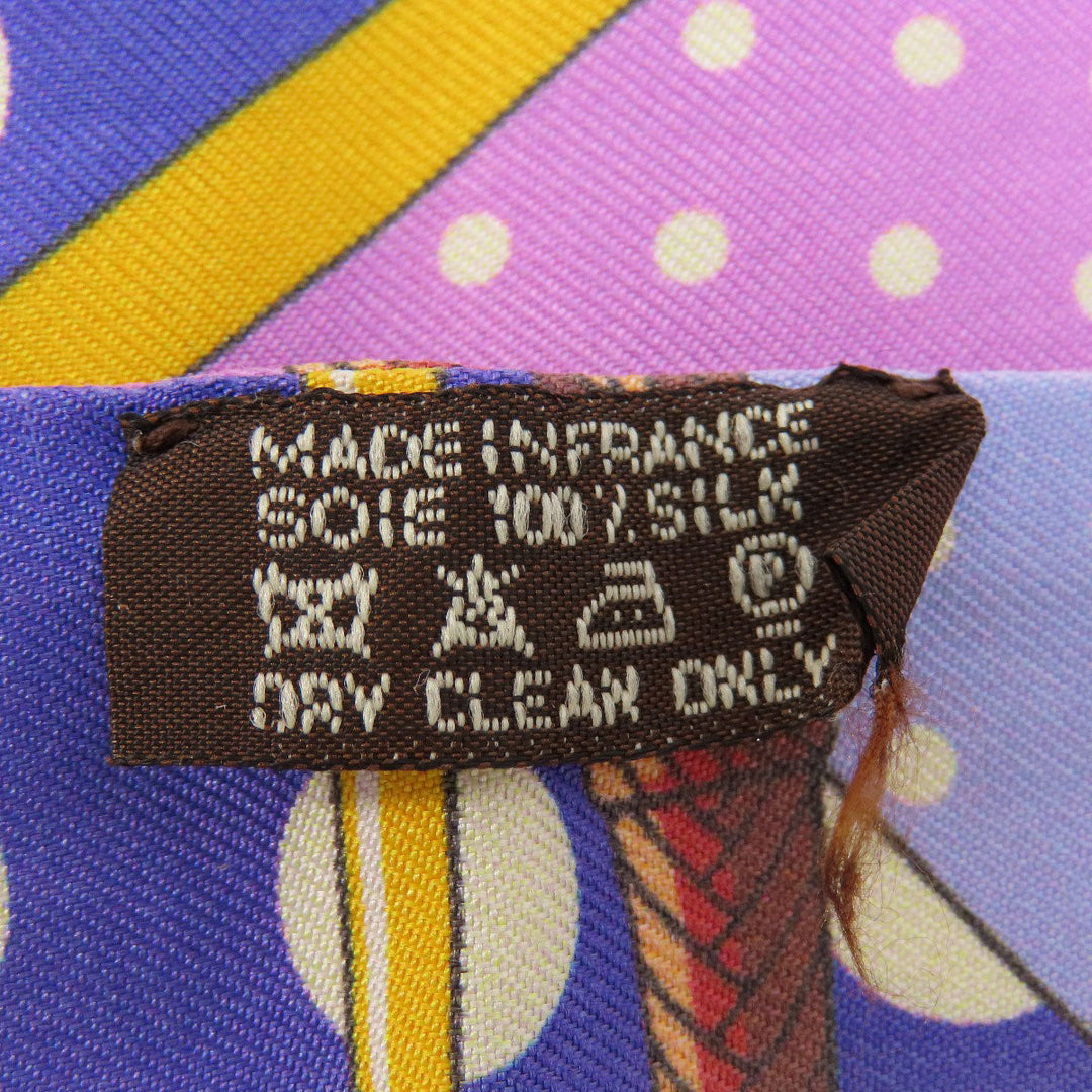 HERMES scarf silk purple Twilly Women Used Authentic