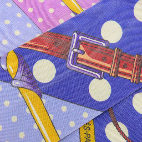 HERMES scarf silk purple Twilly Women Used Authentic