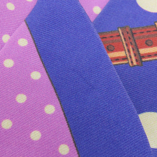 HERMES scarf silk purple Twilly Women Used Authentic