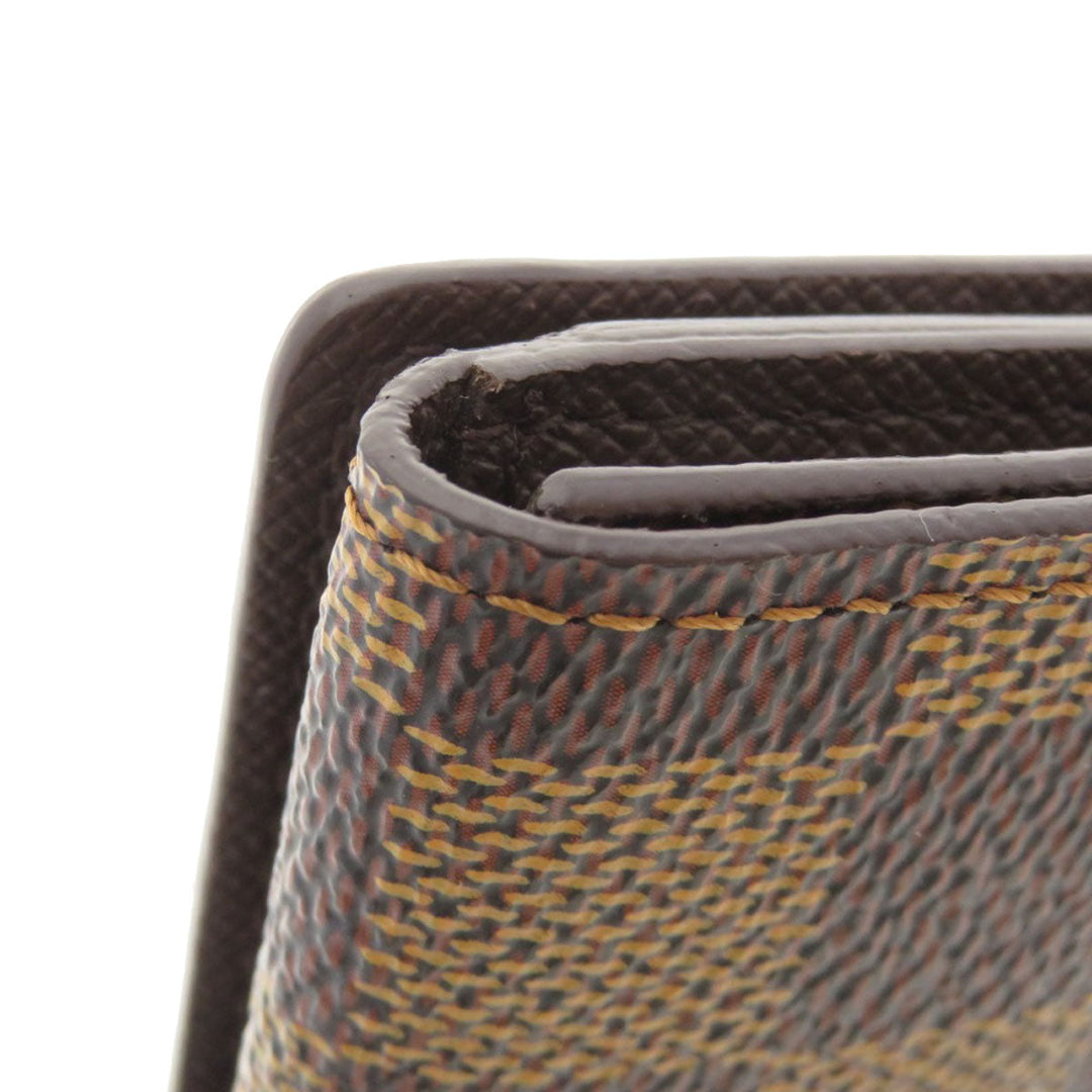 LOUIS VUITTON Coin case N62925 Damier canvas Brown Ludlow Damier Ebene Women Used Authentic