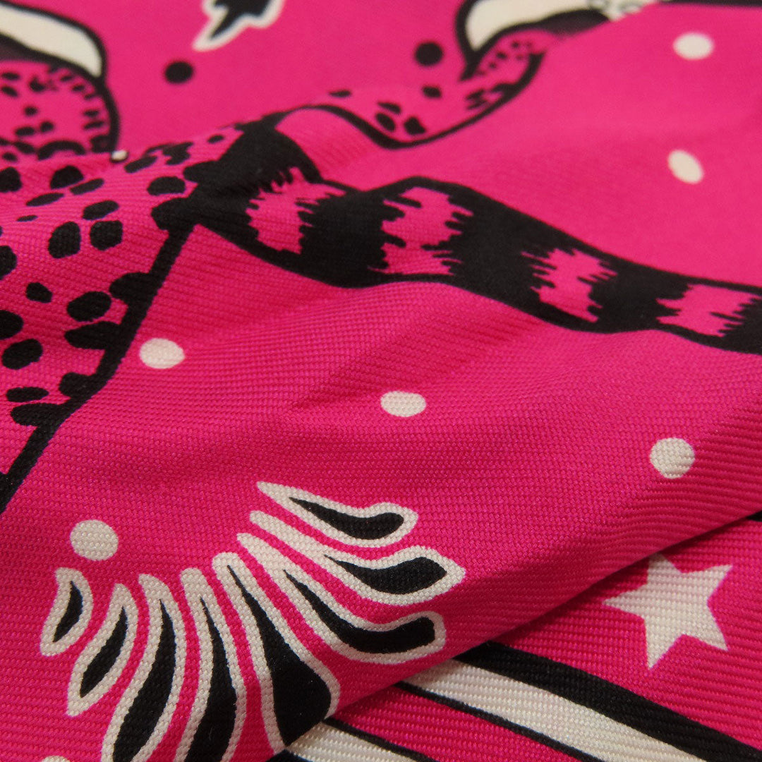 HERMES scarf silk pink Twilly Women Used Authentic