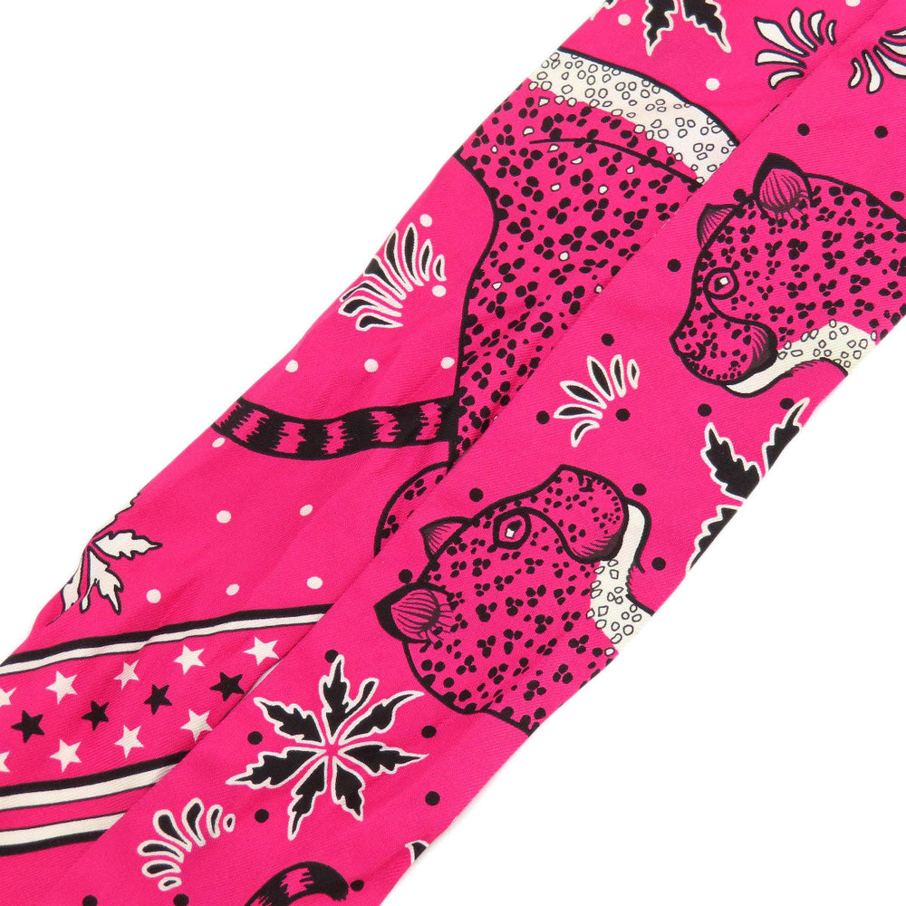HERMES scarf silk pink Twilly Women Used Authentic
