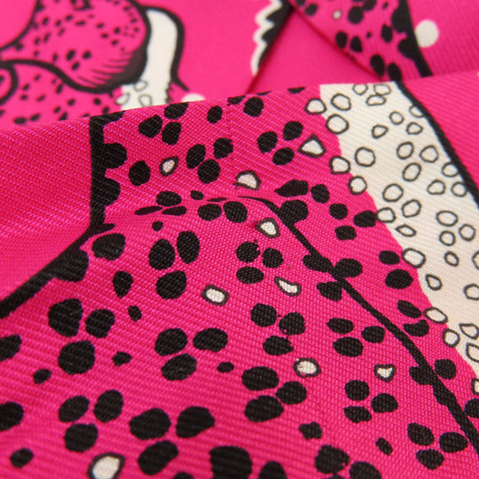 HERMES scarf silk pink Twilly Women Used Authentic