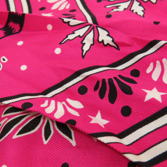 HERMES scarf silk pink Twilly Women Used Authentic