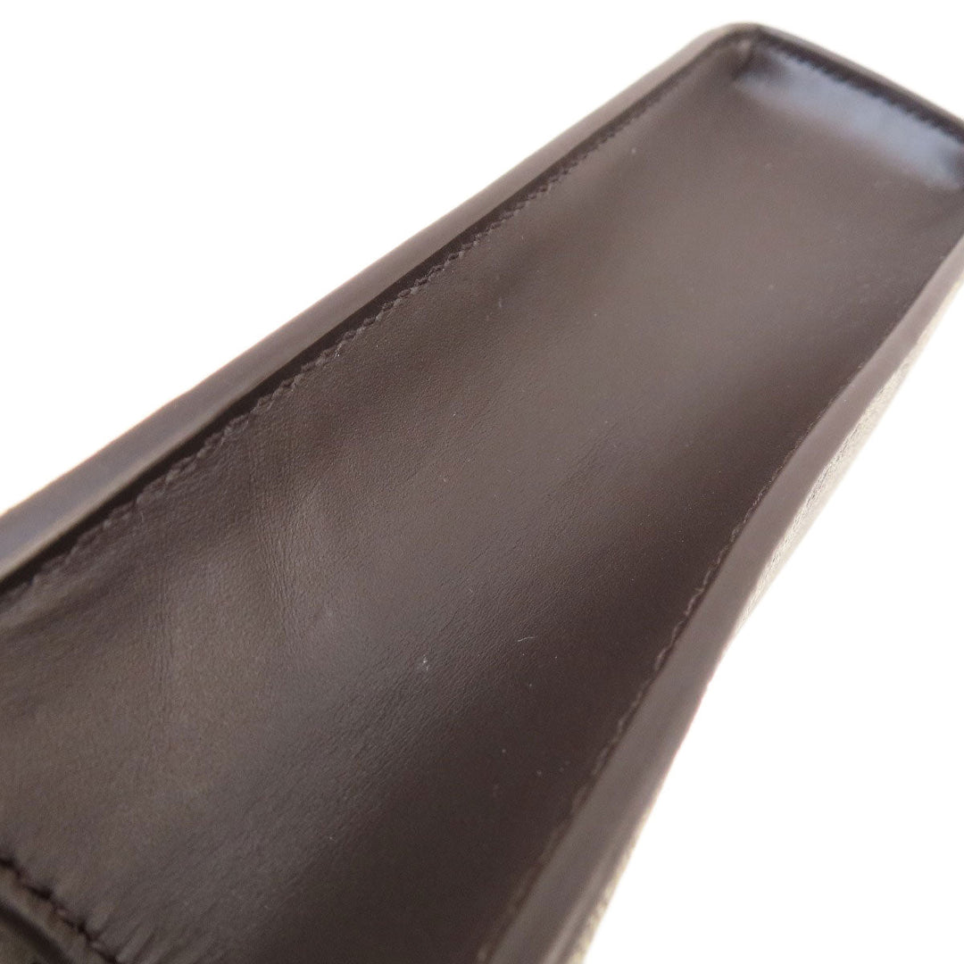 GUCCI Clutch bag 475316 PVC Brown GG Supreme Shelly Line Women Used Authentic