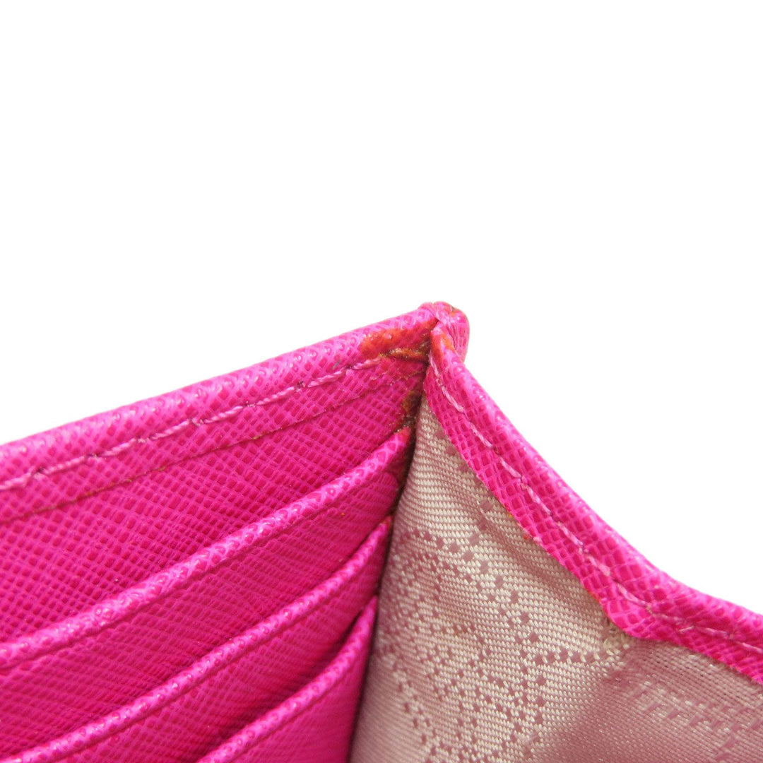 MICHAEL KORS Long Wallet Purse PVC pink Chain wallet Women Used Authentic