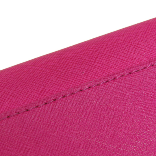 MICHAEL KORS Long Wallet Purse PVC pink Chain wallet Women Used Authentic
