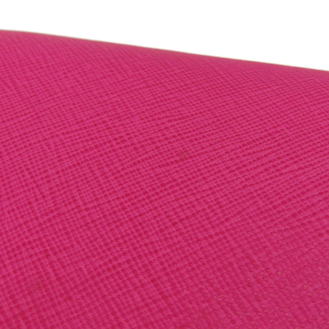 MICHAEL KORS Long Wallet Purse PVC pink Chain wallet Women Used Authentic