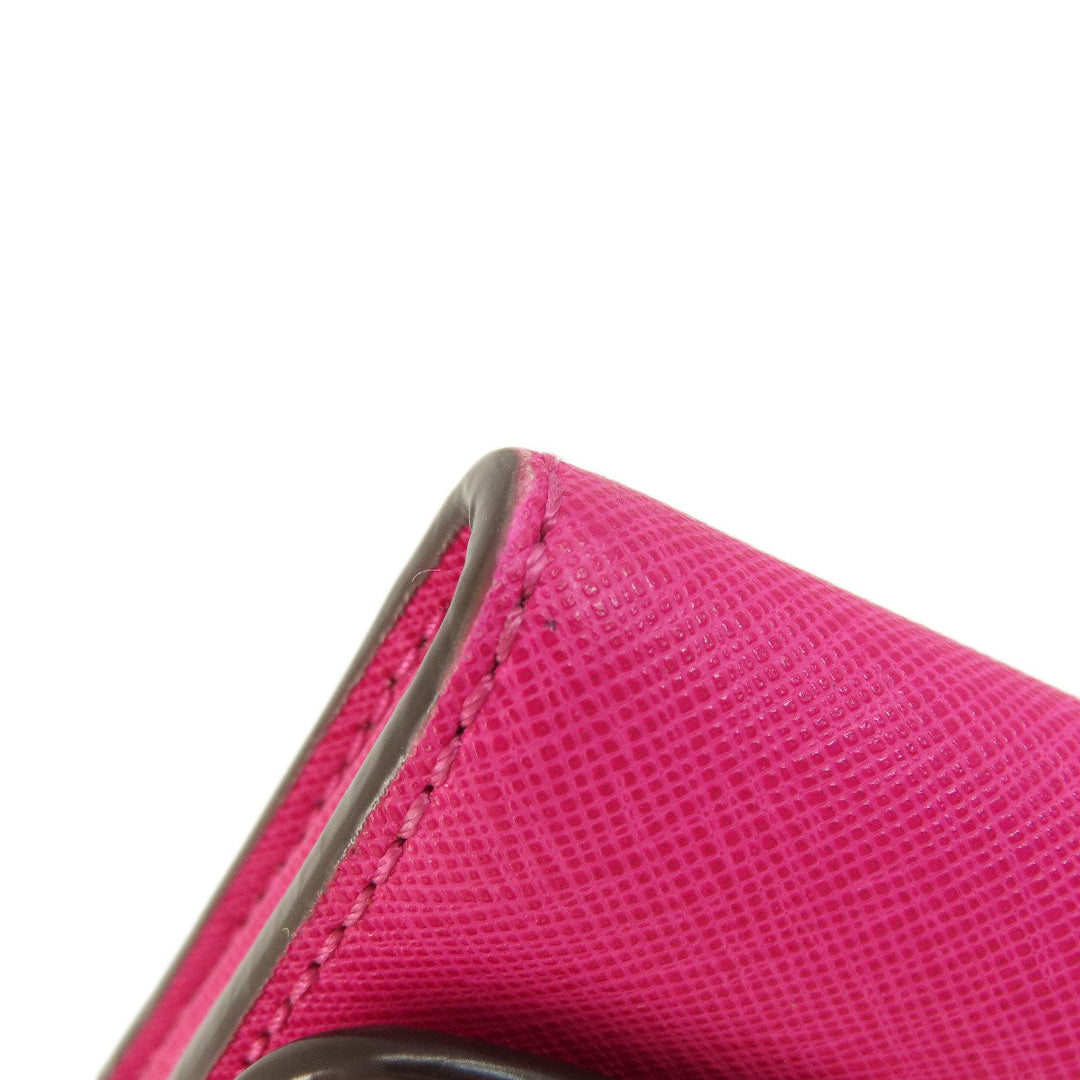 MICHAEL KORS Long Wallet Purse PVC pink Chain wallet Women Used Authentic