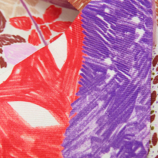 HERMES scarf silk Red Twilly Women Used Authentic