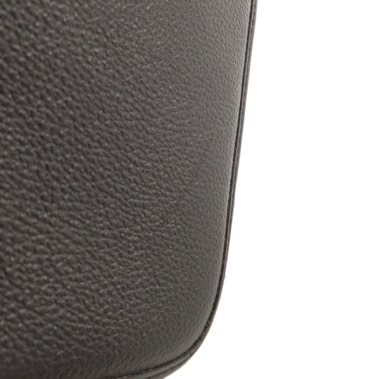 YVES SAINT LAURENT Shoulder Bag leather black logo Women Used Authentic