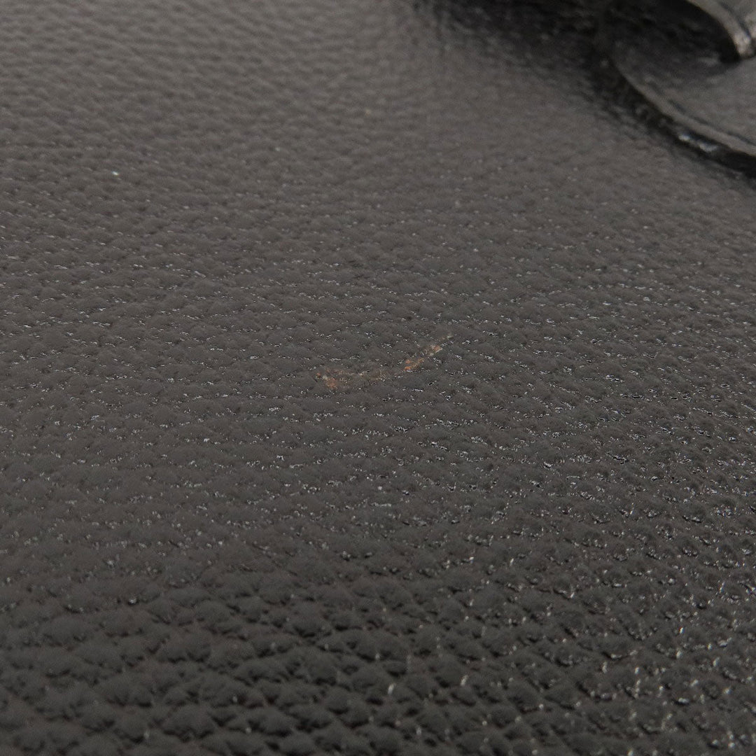 YVES SAINT LAURENT Shoulder Bag leather black logo Women Used Authentic
