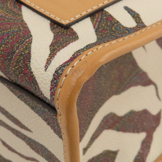 ETRO Tote Bag PVC beige Paisley Pattern