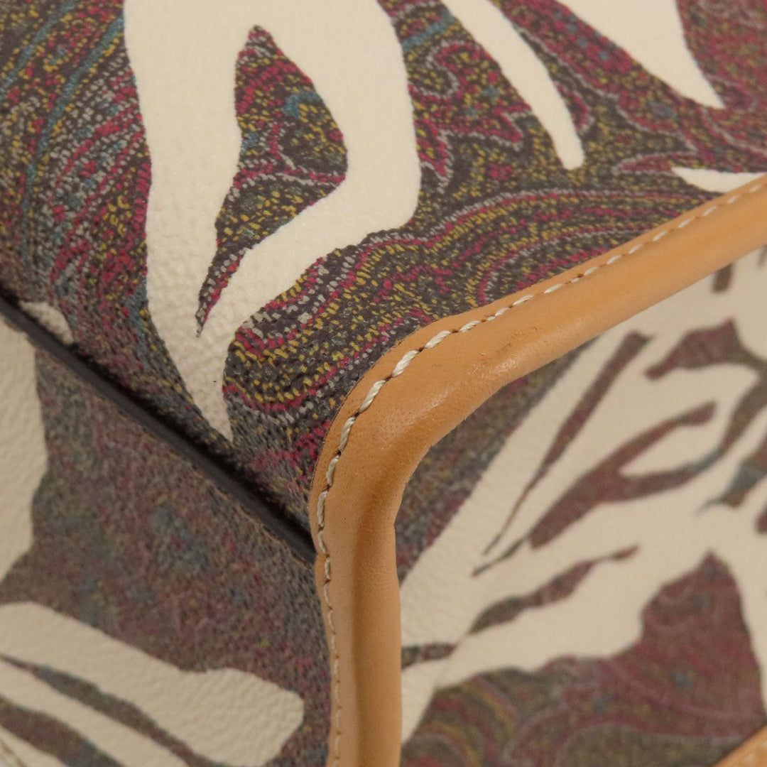 ETRO Tote Bag PVC beige Paisley Pattern