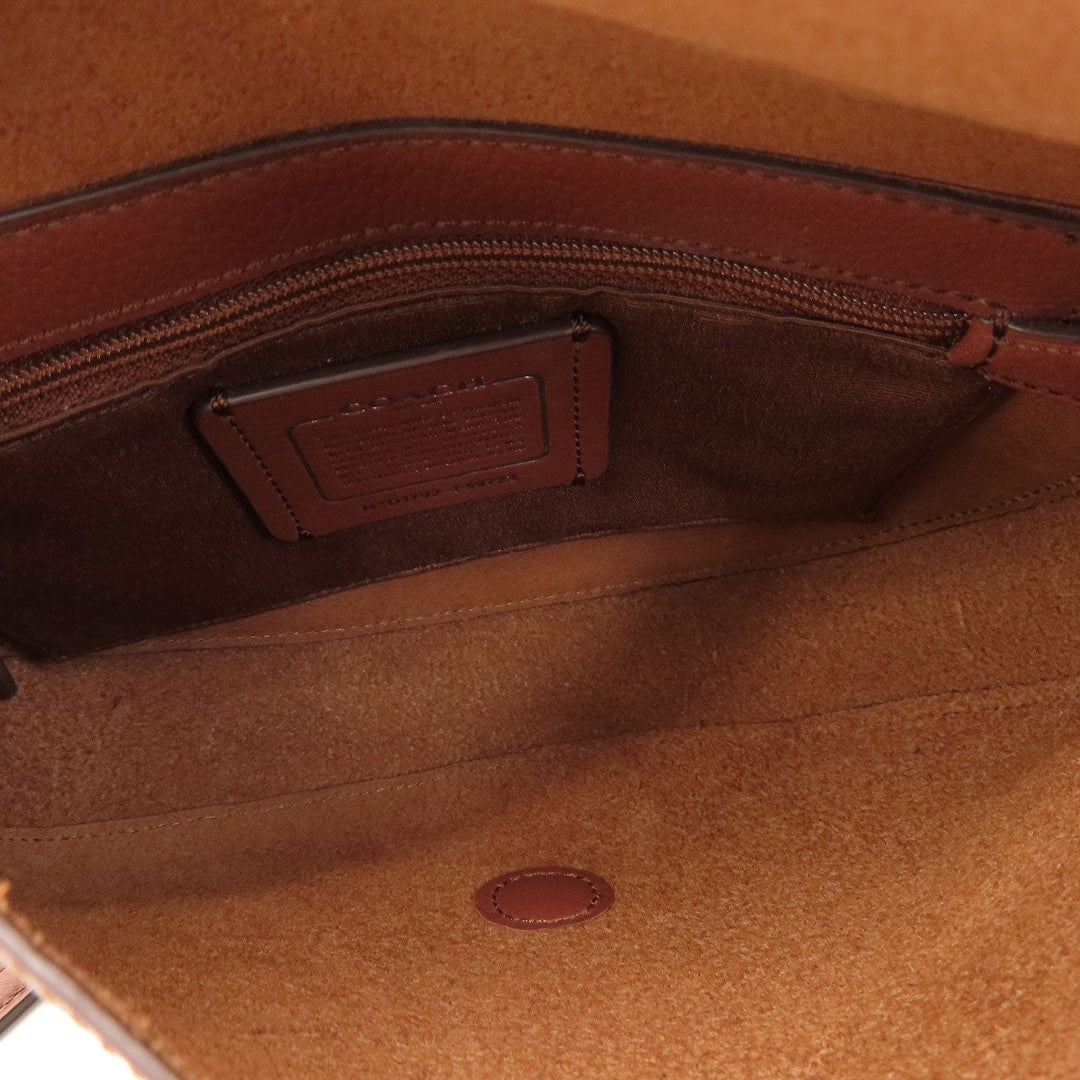 COACH Shoulder Bag F59723 leather Brown Long shoulder Women Used Authentic