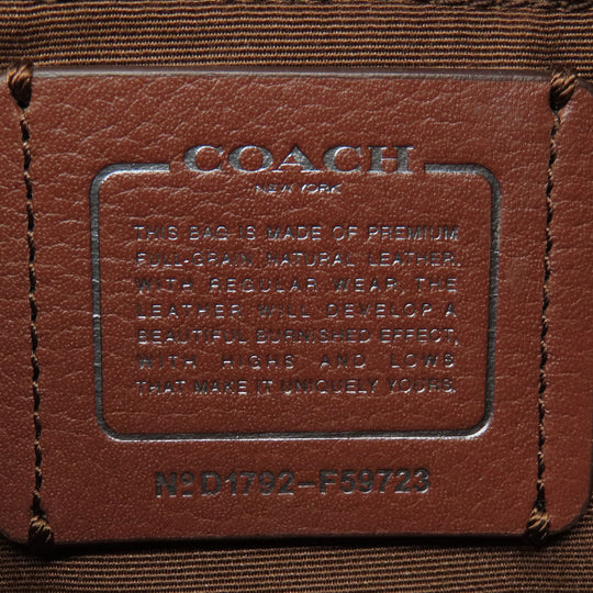 COACH Shoulder Bag F59723 leather Brown Long shoulder Women Used Authentic