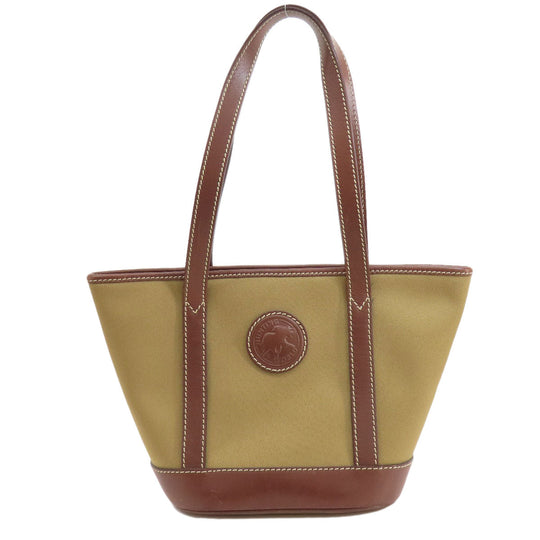 HUNTING WORLD Tote Bag canvas green logo Women Used Authentic