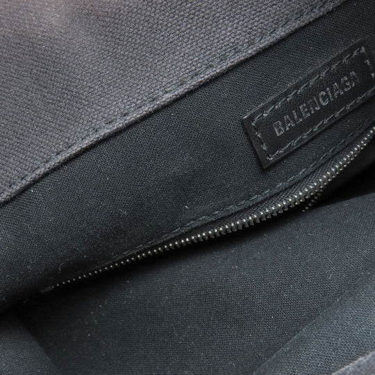 BALENCIAGA Handbag canvas Brown logo basket Women Used Authentic