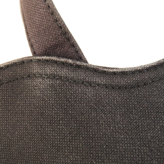 BALENCIAGA Handbag canvas Brown logo basket Women Used Authentic