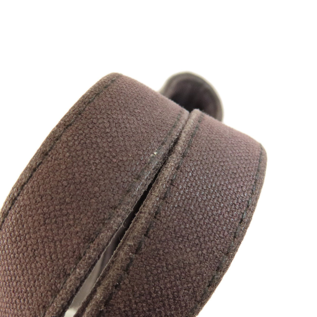 BALENCIAGA Handbag canvas Brown logo basket Women Used Authentic