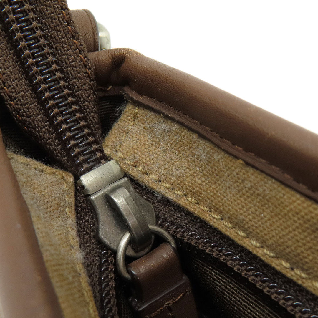 COACH Shoulder Bag F70820 Canvas, Leather Brown Logo embossed mens Used Authentic